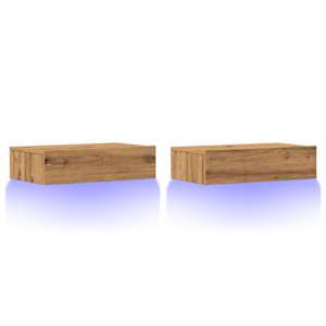 TV skříňky s LED osvětlením 2 ks dub artisan 60 x 35 x 15,5 cm - obrázek 3