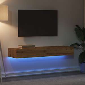 TV skříňky s LED osvětlením 2 ks dub artisan 60 x 35 x 15,5 cm - obrázek 4