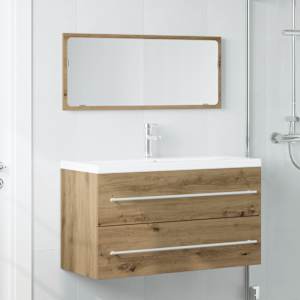 vidaXL 2-dijelni set kupaonskog namje&scaron;taja k&auml;sity&ouml;l&auml;inen tammi