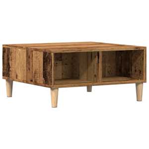 Konferenční stolek old wood 60 x 60 x 30 cm kompozitní dřevo - obrázek 2