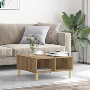 Klubska mizica artisan hrast 60x60x30 cm inženirski les