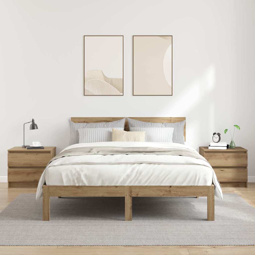 Thumbnail - vidaXL Nachttische 2 Stk. Artisan-Eiche 50x40x43,5 cm Holzwerkstoff