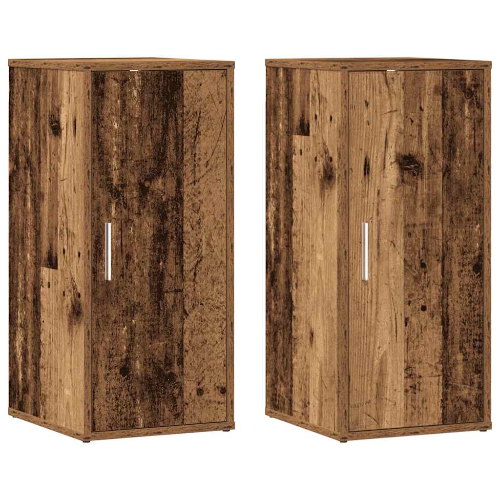 vidaXL Botníky 2 ks old wood 32 x 35 x 70 cm kompozitní dřevo