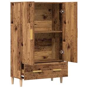 Highboard old wood 70 x 31 x 115 cm kompozitní dřevo - obrázek 4