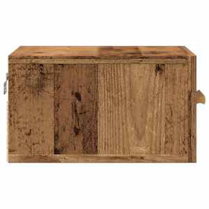 Nástěnné noční stolky 2 ks old wood 35 x 35 x 20 cm - obrázek 6