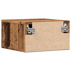 Nástěnné noční stolky 2 ks old wood 35 x 35 x 20 cm - obrázek 7