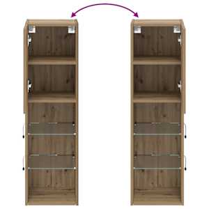 TV skříňka s LED osvětlením dub artisan 30,5 x 30 x 102 cm - obrázek 10