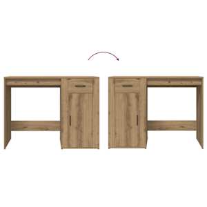 Psací stůl dub artisan 100 x 49 x 75 cm kompozitní dřevo - obrázek 8