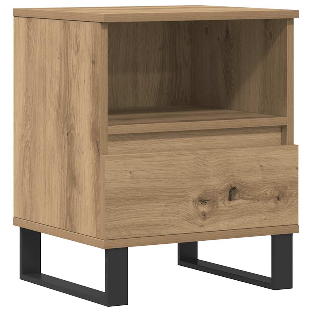 vidaXL Noční stolek dub artisan 40 x 35 x 50 cm kompozitní dřevo