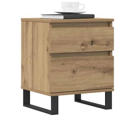 vidaXL sengeborde 2 stk. 40x35x50 cm kunsteg