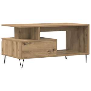 Konferenční stolek dub artisan 90 x 49 x 45 cm kompozitní dřevo - obrázek 7