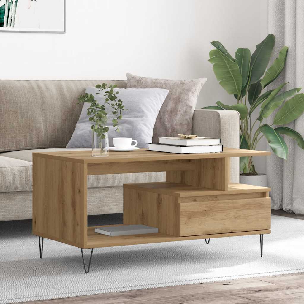 Thumbnail - vidaXL Couchtisch Artisan-Eiche 90x49x45 cm Holzwerkstoff