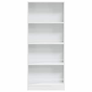 Knihovna bílá s vysokým leskem 60x24x143 cm kompozitní dřevo - obrázek 4