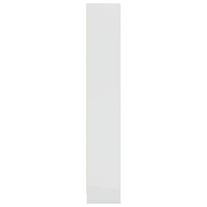 Knihovna bílá s vysokým leskem 60x24x143 cm kompozitní dřevo - obrázek 6