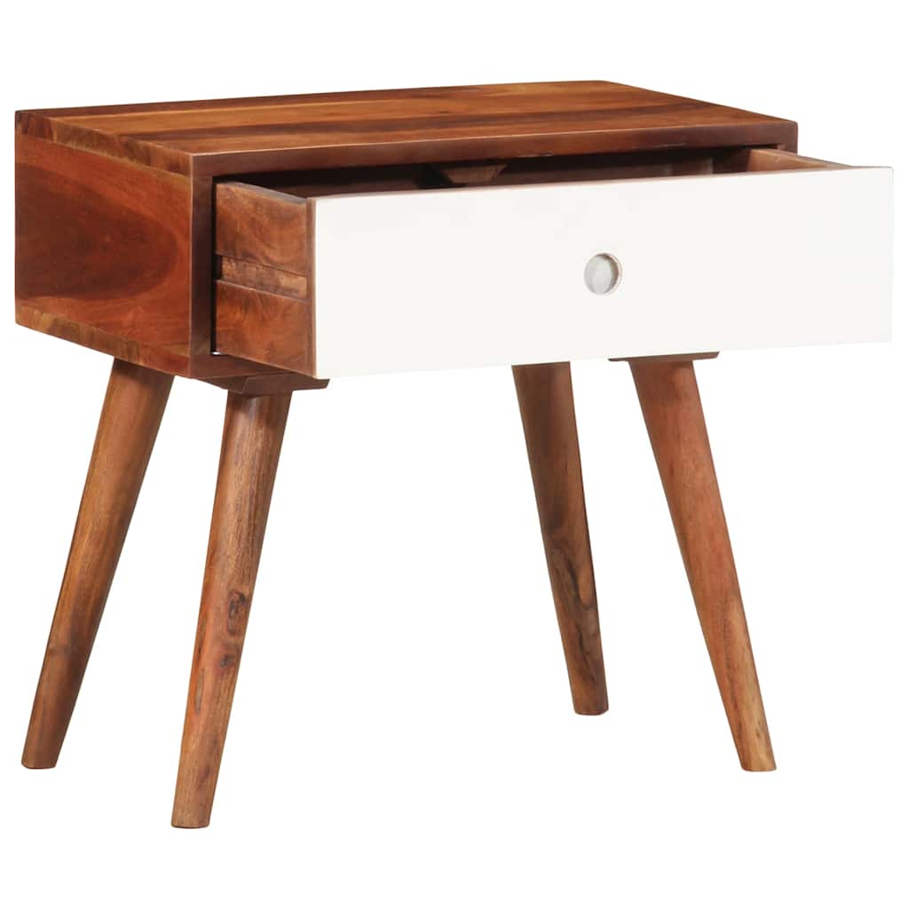 vidaXL Bijzettafel 45x30x45 cm massief acaciahout bruin, foto 2