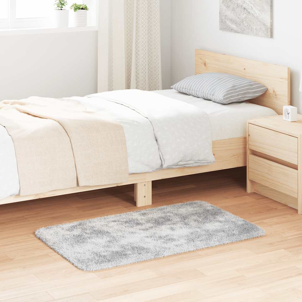 vidaXL Covor shaggy cu pom înalt, NAVARRA, gri argintiu, 60x100 cm
