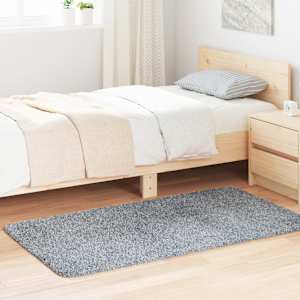 Visoka košata preproga NAVARRA svetlo siva 80x150 cm poliester