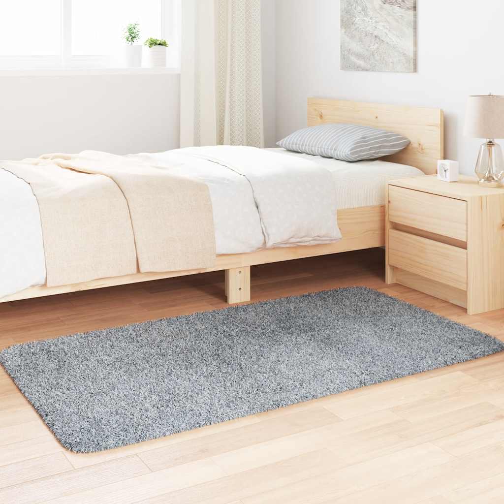 vidaXL Pörrömatto korkeanukkainen NAVARRA hopeanharmaa 80x150 cm