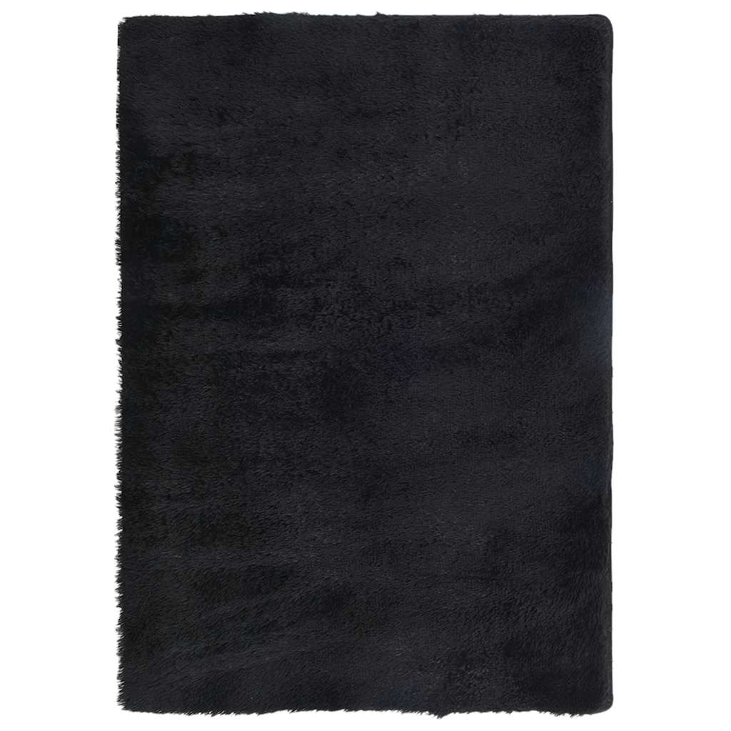 vidaXL Shaggy Rug High Pile Black 120x170 cm Polyester