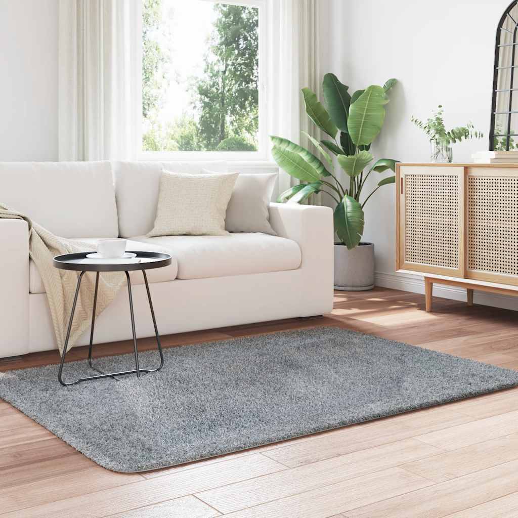 Thumbnail - vidaXL Teppich Shaggy Hochflor NAVARRA Hellgrau 120x170 cm Polyester