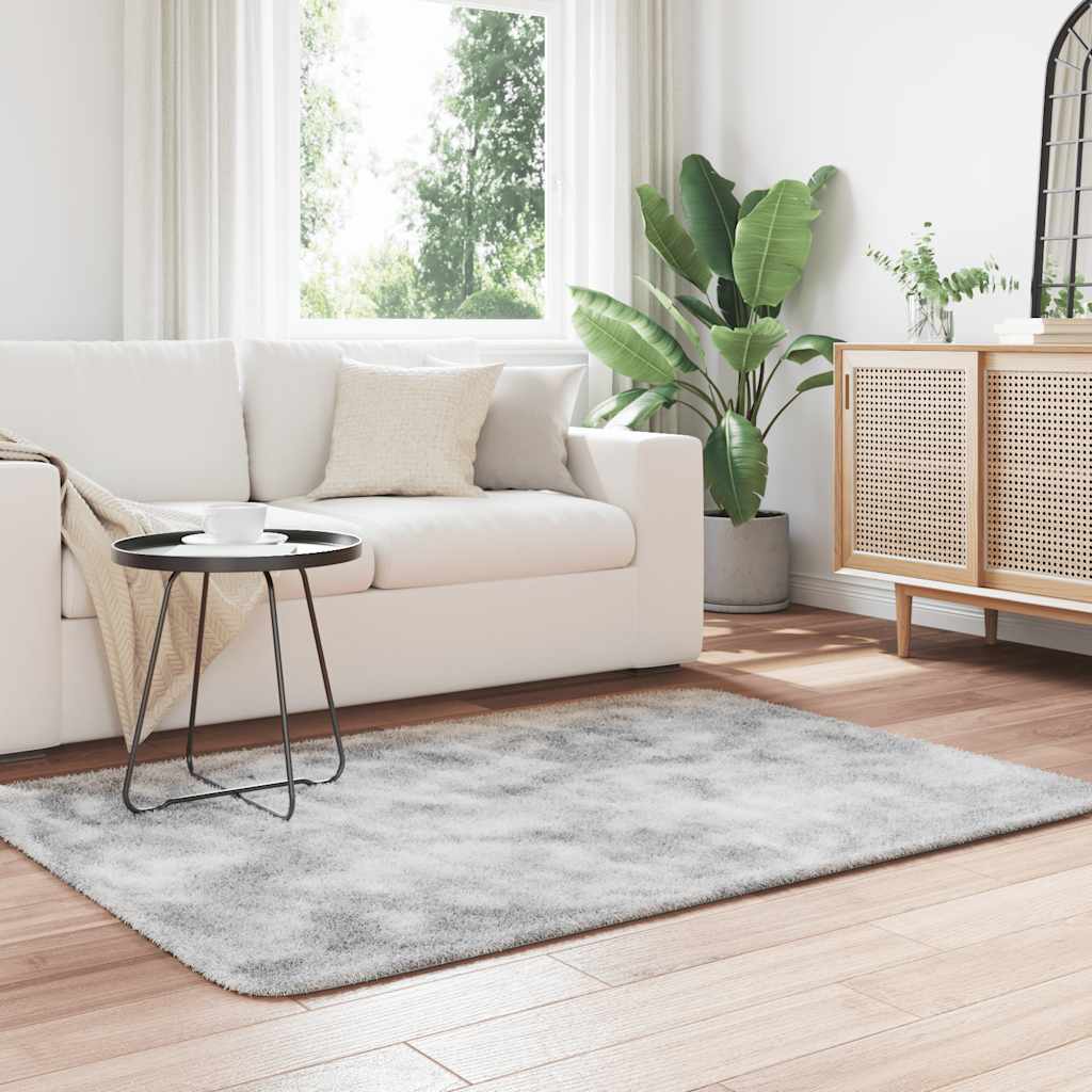 Thumbnail - vidaXL Teppich Shaggy Hochflor NAVARRA Silbergrau 120x170 cm Polyester