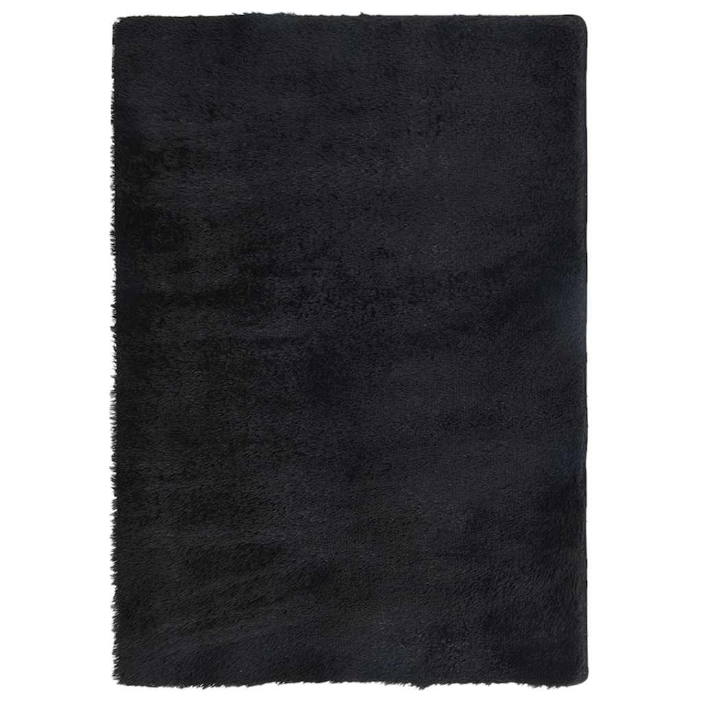 E-shop vidaXL Chlpatý koberec s vysokým vlasom NAVARRA čierny 160x230 cm