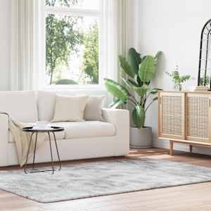 Visoka košata preproga NAVARRA srebrno siva 160x230cm poliester