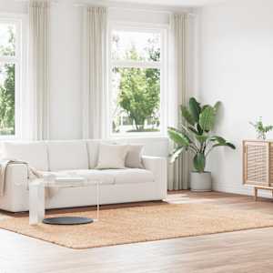 Visoka košata preproga NAVARRA bež 200x290 cm poliester