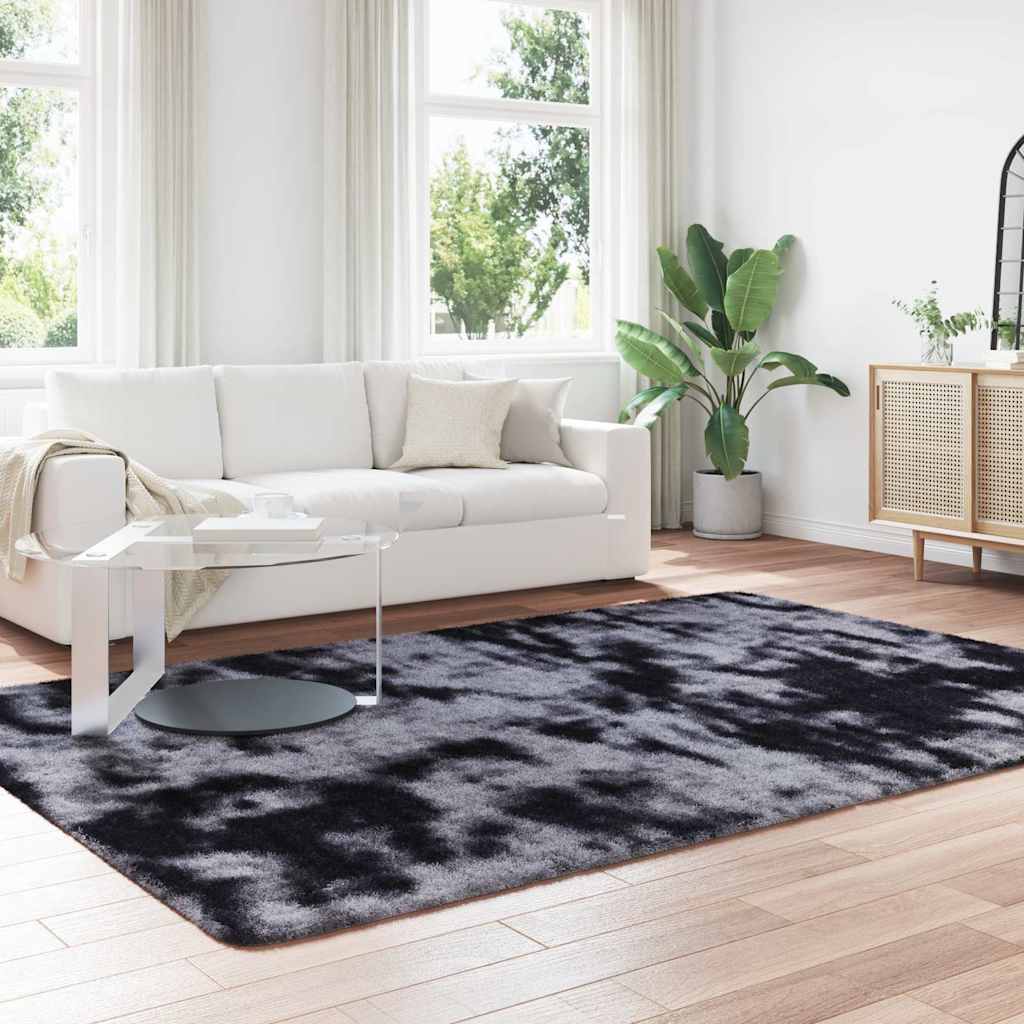 vidaXL Pörrömatto korkeanukkainen NAVARRA tummanharmaa 200x290 cm