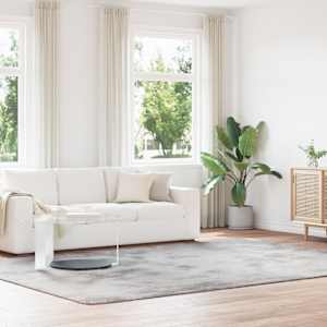 Visoka košata preproga NAVARRA srebrno siva 240x340cm poliester