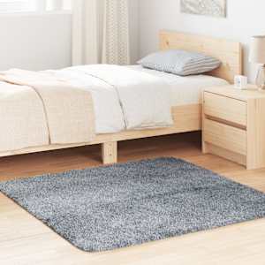 Visoka košata preproga NAVARRA svetlo siva 120x120 cm poliester