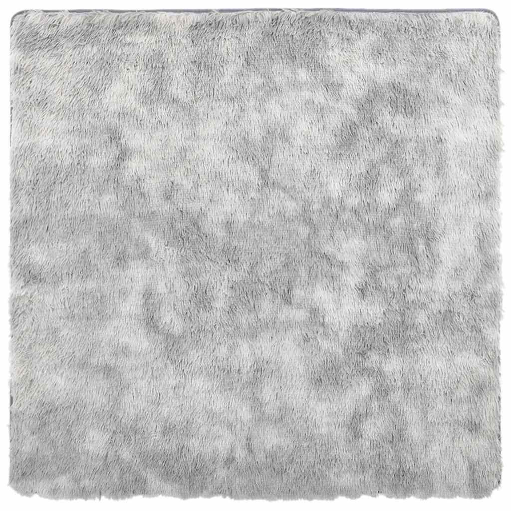 Thumbnail - vidaXL Teppich Shaggy Hochflor NAVARRA Silbergrau 120x120 cm Polyester