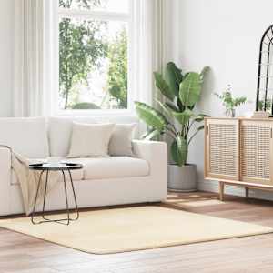 Visoka košata preproga NAVARRA krem 160x160 cm poliester