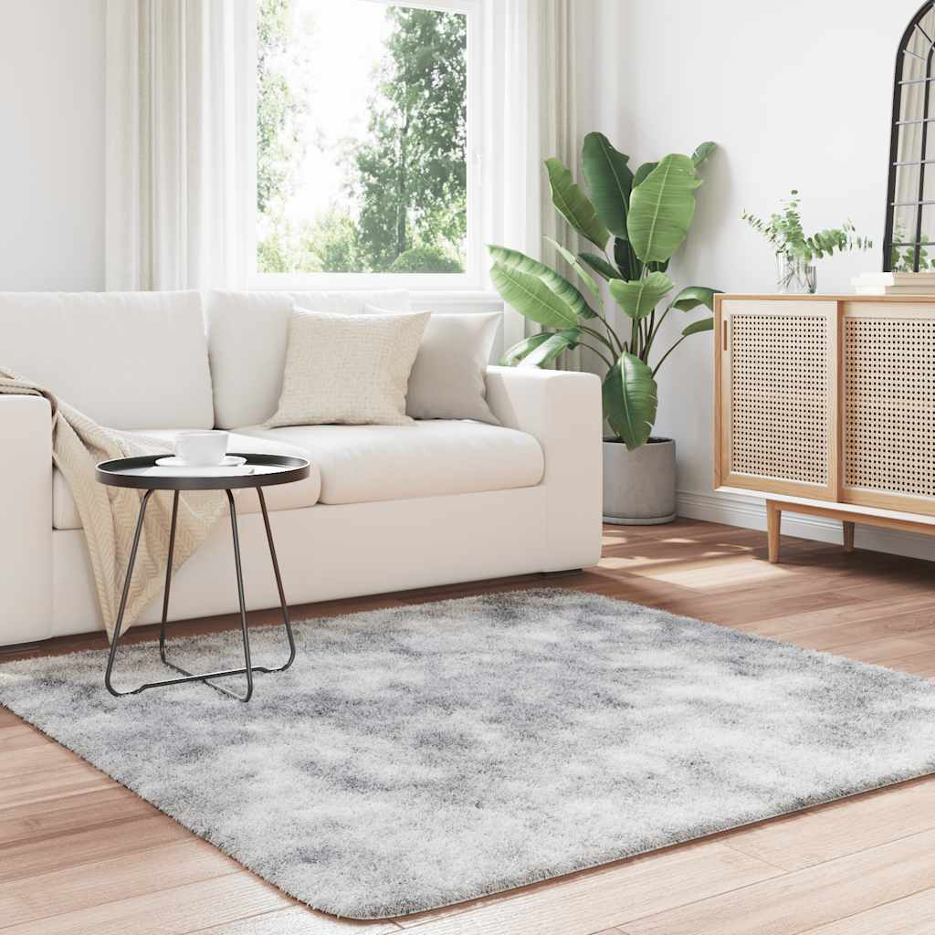 Thumbnail - vidaXL Teppich Shaggy Hochflor NAVARRA Silbergrau 160x160 cm Polyester