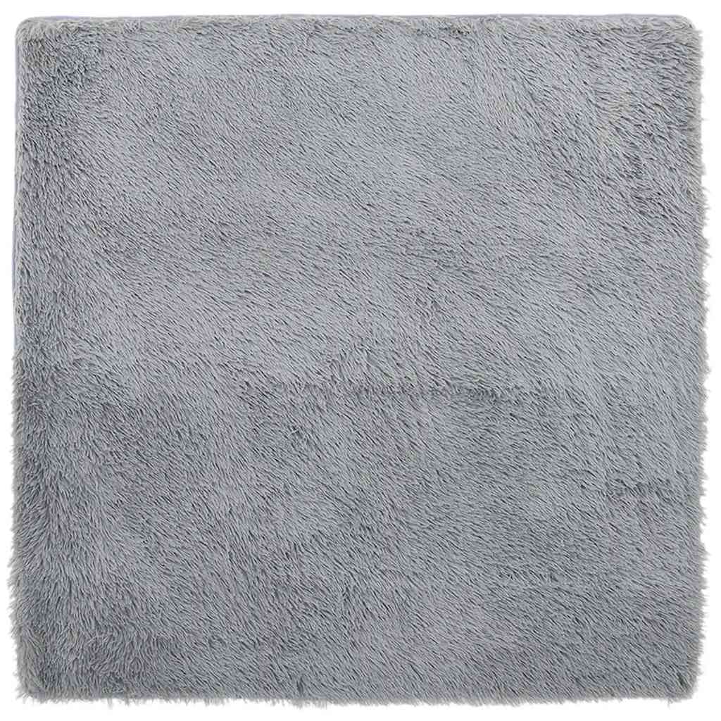 Thumbnail - vidaXL Teppich Shaggy Hochflor NAVARRA Silbergrau 200x200 cm Polyester
