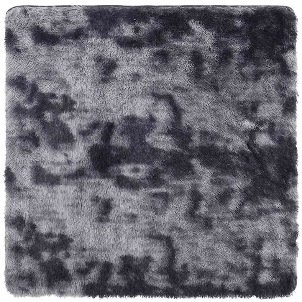 vidaXL Chlpatý koberec s vysokým vlasom NAVARRA tmavosivá 240x240 cm
