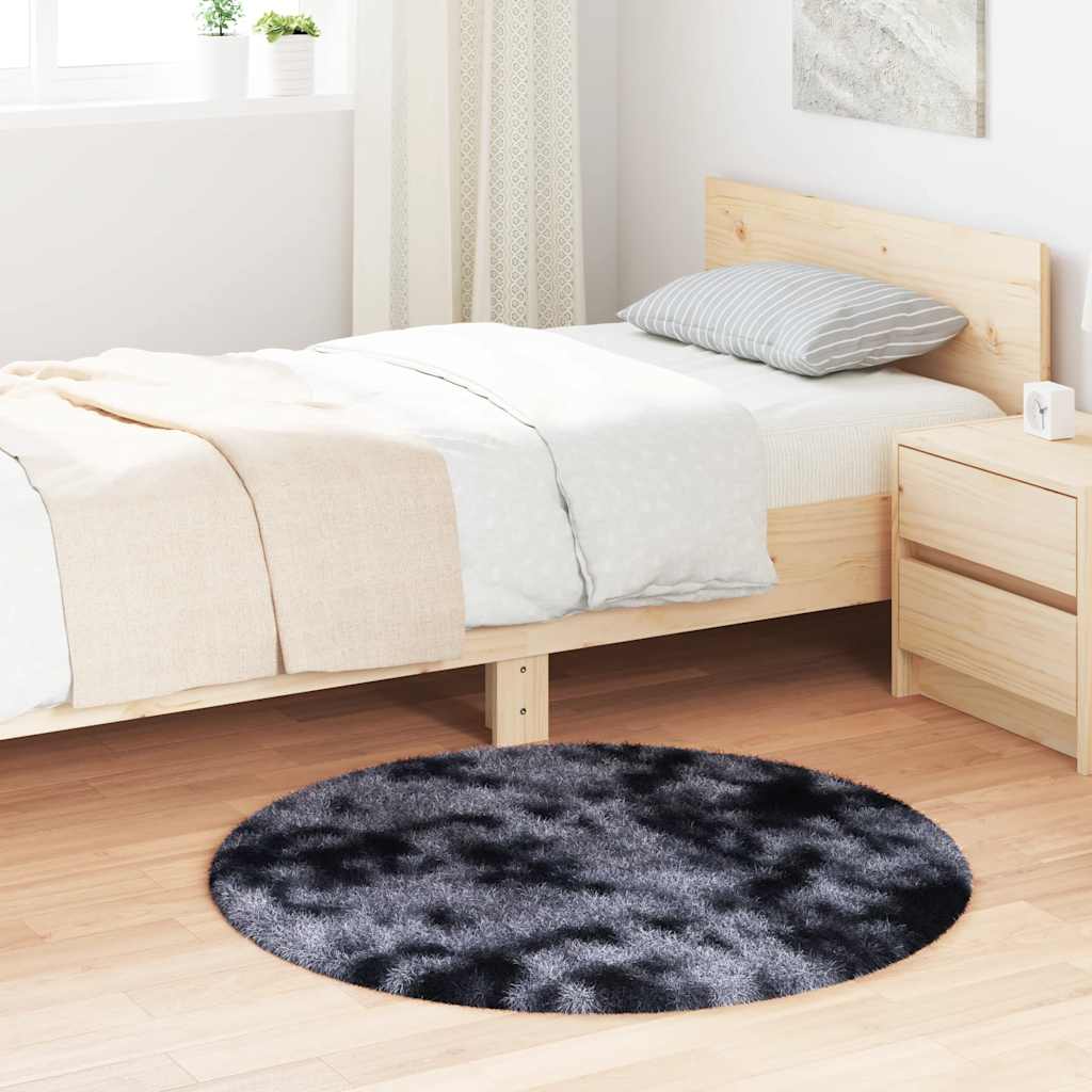 vidaXL Covor shaggy cu pom înalt, NAVARRA, gri închis, 100x100 cm