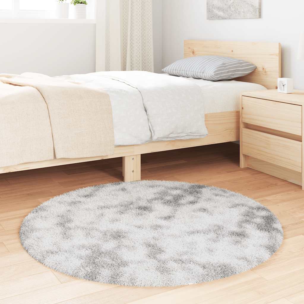 vidaXL Covor shaggy cu pom înalt, NAVARRA, gri deschis, 100x100 cm