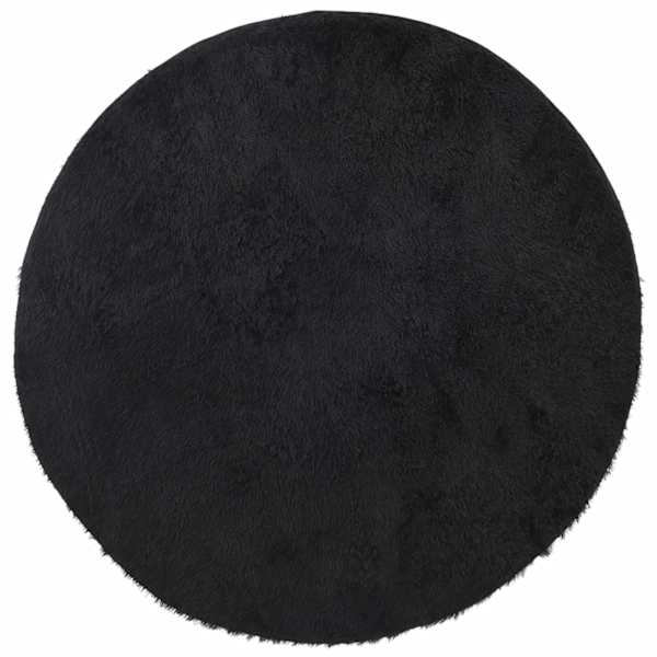 vidaXL k&otilde;rge narmaga Shaggy vaip, NAVARRA, must, 120x120 cm, pol&uuml;ester