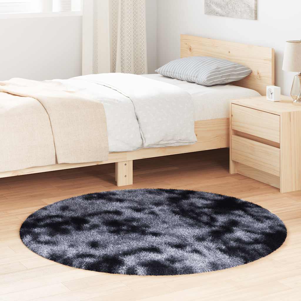 vidaXL Covor Shaggy cu grădini înalte, gri închis 120x120 cm poliester