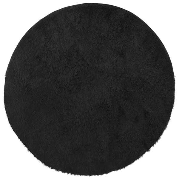 vidaXL k&otilde;rge narmaga Shaggy vaip, NAVARRA, must, 160x160 cm, pol&uuml;ester