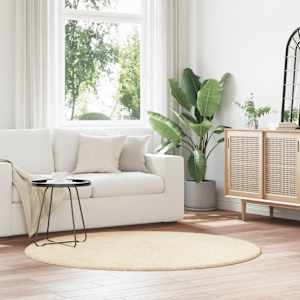 Visoka košata preproga NAVARRA krem 160x160 cm poliester