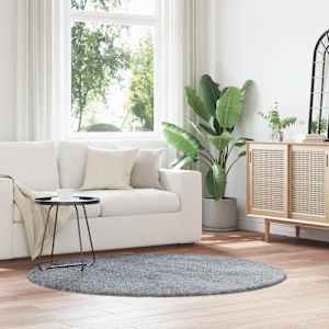 Visoka košata preproga NAVARRA svetlo siva 160x160 cm poliester