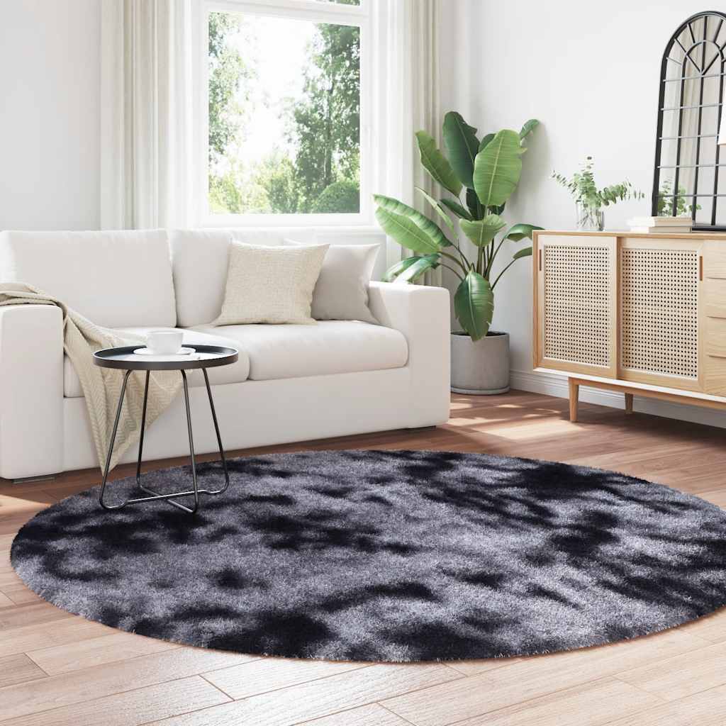 vidaXL Covor shaggy cu pom înalt, NAVARRA, gri închis, 200x200 cm