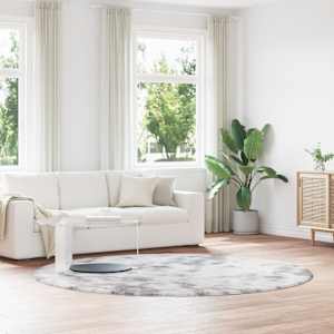 Visoka košata preproga NAVARRA srebrno siva 240x240cm poliester