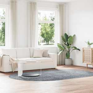 Visoka košata preproga NAVARRA svetlo siva 300x200 cm poliester