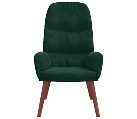 vidaXL Scaun de relaxare, verde &icirc;nchis, catifea
