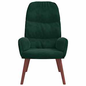 vidaXL Scaun de relaxare, verde &icirc;nchis, catifea