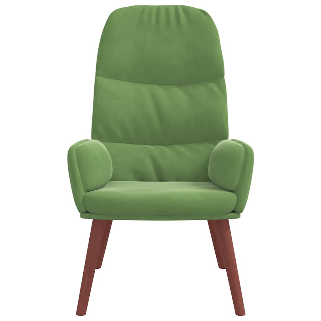 vidaXL Scaun de relaxare, verde deschis, catifea