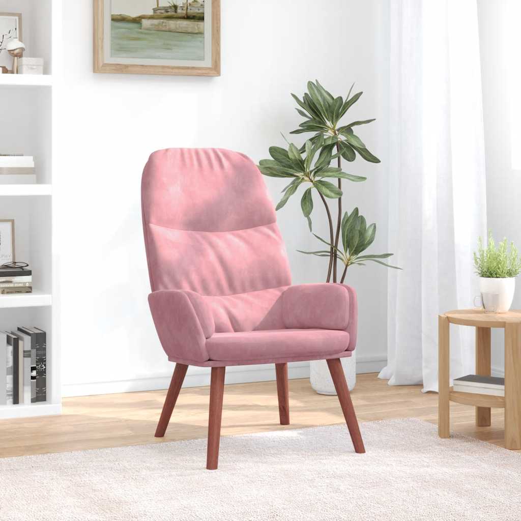 vidaXL Relaxsessel Rosa Samt